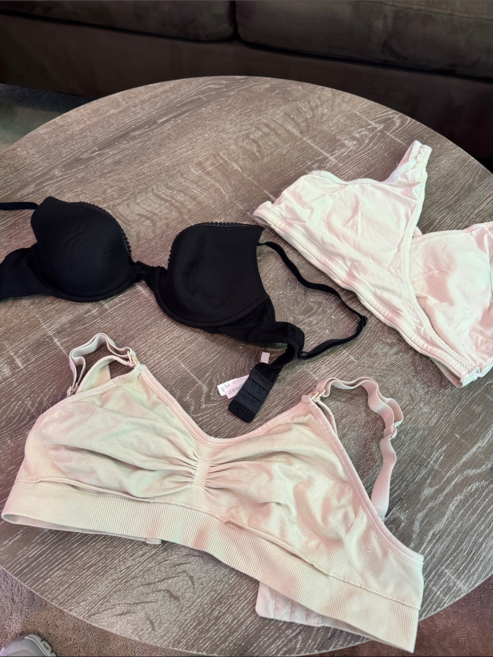 Soft Bralette Set in Light Pink and Black price is for all three